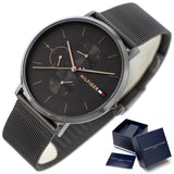 Tommy Hilfiger Jenna Multifunction Grey Dial Grey Mesh Bracelet Watch For Women - 1781945 Authentic Buy Shop Now
