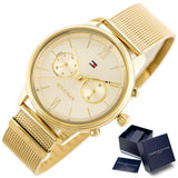 Tommy Hilfiger Blake Quartz Gold Dial Gold Mesh Bracelet Watch for Women - 1782302 Authentic Buy Shop Now