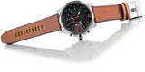 Diesel Mega Chief Chronograph Black Dial Brown Leather Strap Watch For Men - DZ4343 Authentic Buy Shop Now