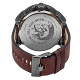 Diesel Mr Daddy Chronograph Blue Dial Brown Leather Strap Watch For Men - DZ7314 Authentic Buy Shop Now