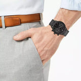 Emporio Armani Mario Chronograph Black Dial Black Steel Strap Watch For Men - AR11242 Authentic Buy Shop Now