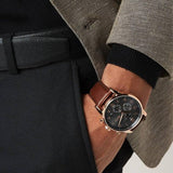 Hugo Boss Navigator Grey Dial Brown Leather Strap Watch for Men - 1513494 Authentic Buy Shop Now