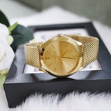 Michael Kors Slim Runway Quartz Gold Dial Gold Mesh Bracelet Watch For Women - MK8625 Authentic Buy Shop Now