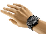 Tommy Hilfiger Baker Chronograph Black Dial Black Leather Strap Watch For Men - 1710452 Authentic Buy Shop Now