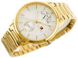 Tommy Hilfiger Hunter White Dial Gold Steel Strap Watch for Men - 1791609 Authentic Buy Shop Now