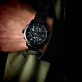 Tommy Hilfiger Henry Chronograph Black Dial Black Steel Strap Watch For Men - 1710478 Authentic Buy Shop Now