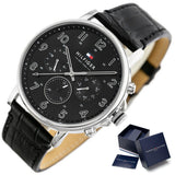 Tommy Hilfiger Daniel Black Dial Black Leather Strap Watch for Men - 1710381 Authentic Buy Shop Now