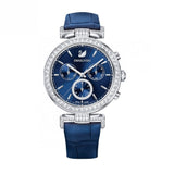 Swarovski Era Journey Blue Dial Blue Leather Strap Watch for Women - 5479239 Authentic Buy Shop Now