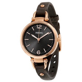 Fossil Georgia Smoke Grey Dial Grey Leather Strap Watch for Women - ES3077 Authentic Buy Shop Now