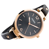 Fossil Georgia Smoke Grey Dial Grey Leather Strap Watch for Women - ES3077 Authentic Buy Shop Now