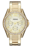Fossil Riley Gold Dial Gold Steel Strap Watch for Women - ES3203 Authentic Buy Shop Now
