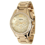 Fossil Riley Gold Dial Gold Steel Strap Watch for Women - ES3203 Authentic Buy Shop Now