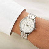 Fossil Tailor White Dial Silver Steel Strap Watch for Women - ES4262 Authentic Buy Shop Now