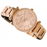 Fossil Carlie Rose Gold Dial Rose Gold Steel Strap Watch for Women - ES4301 Authentic Buy Shop Now