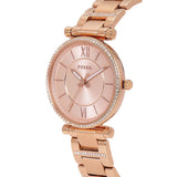 Fossil Carlie Rose Gold Dial Rose Gold Steel Strap Watch for Women - ES4301 Authentic Buy Shop Now