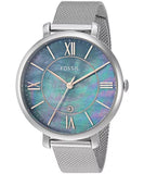Fossil Jacqueline Mother of Pearl Blue Dial Silver Mesh Strap Watch for Women - ES4322 Authentic Buy Shop Now