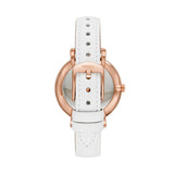 Fossil Jacqueline Quartz Mother of Pearl White Dial White Leather Strap Watch for Women - ES4579 Authentic Buy Shop Now