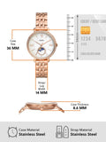 Fossil Jacqueline Analog Moonphase Mother of Pearl White Dial Rose Gold Steel Strap Watch for Women - ES5165 Authentic Buy Shop Now