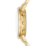 Fossil Neutra Chronograph Gold Dial Gold Steel Strap Watch for Women - ES5219 Authentic Buy Shop Now