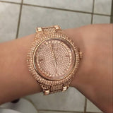 Michael Kors Camille Crystal Rose Gold Dial Rose Gold Steel Strap Watch for Women - MK5862 Authentic Buy Shop Now