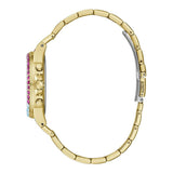 Guess Sugarrush Quartz Multicolor Dial Gold Steel Strap Watch For Women - GW0258L1 Authentic Buy Shop Now