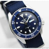 Seiko 5 Sports Automatic SKX Blue Dial Blue NATO Strap Watch For Men - SRPD51K2 Authentic Buy Shop Now