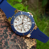 Guess Overdrive White Dial Blue Rubber Strap Watch for Women - W0149L5 Authentic Buy Shop Now