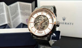 Maserati Epoca Automatic White Dial Silver Mesh Bracelet Watch For Men - R8823118001 Authentic Buy Shop Now
