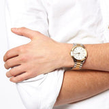 Michael Kors Runway Slim Silver Dial Two Tone Stainless Steel Strap Watch for Women - MK3198 Authentic Buy Shop Now
