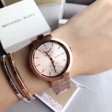Michael Kors Garner Quartz Rose Gold Dial Rose Gold Steel Strap Watch For Women - MK6409 Authentic Buy Shop Now