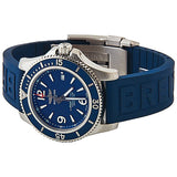 Breitling Superocean 44mm Automatic Blue Dial Blue Rubber Strap Watch for Men - A17367D81C1S2 Authentic Buy Shop Now