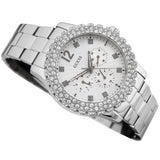 Guess Dazzler Diamonds Silver Dial Silver Steel Strap Watch for Women - W0335L1 Authentic Buy Shop Now