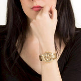 Guess Viva Diamonds Gold Dial Gold Steel Strap Watch for Women - W0111L2 Authentic Buy Shop Now