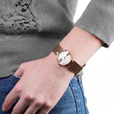 Gucci G Interlocking Mother of Pearl Dial Rose Gold Steel Strap Watch For Women - YA133515 Authentic Buy Shop Now