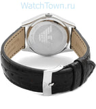 Emporio Armani Velente Black Dial Black Leather Strap Watch For Women - AR0644 Authentic Buy Shop Now