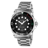Gucci Dive Snake Black Dial Silver Steel Strap Watch For Men - YA136218 Authentic Buy Shop Now