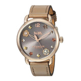 Coach Delancey Grey Dial Brown Leather Strap Watch for Women - 14502797 Authentic Buy Shop Now