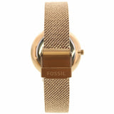 Fossil Jacqueline Three-Hand White Dial Rose Gold Mesh Bracelet Watch for Women - ES4534 Authentic Buy Shop Now