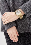 Michael Kors Bradshaw Chronograph White Dial Gold Steel Strap Watch For Women - MK6266 Authentic Buy Shop Now