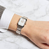 Emporio Armani Gianni T Bar Mother of Pearl Dial Two Tone Steel Strap Watch For Women - AR11146 Authentic Buy Shop Now