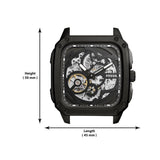 Fossil Inscription Automatic Skeleton Black Dial Black Steel Strap Watch for Men - BQ2574 Authentic Buy Shop Now