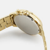 Guess Sunrise Chronograph Gold Dial Gold Steel Strap Watch For Women - W0330L1 Authentic Buy Shop Now