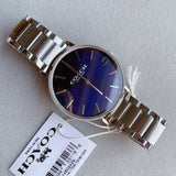 Coach Charles Blue Dial Silver Steel Strap Watch for Men - 14602429 Authentic Buy Shop Now