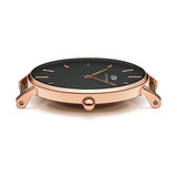 Daniel Wellington Petite St Mawes Black Dial Brown Leather Strap Watch For Women - DW00100169 Authentic Buy Shop Now