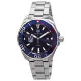 Tag Heuer Aquaracer Henrik Lundqvist Special Edition Blue Dial Silver Steel Strap Watch for Men - WAY101J.BA0746 Authentic Buy Shop Now