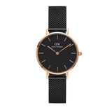 Daniel Wellington Petite Ashfield Black Dial Black Mesh Strap Watch for Women - DW00100307 Authentic Buy Shop Now