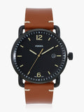 Fossil Commuter Three Hand Date Black Dial Brown Leather Strap Watch for Men - FS5276 Authentic Buy Shop Now