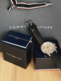 Tommy Hilfiger Trent Multifunction White Dial Black Leather Strap Watch for Men - 1791138 Authentic Buy Shop Now