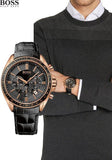 Hugo Boss Driver Black Dial Black Leather Strap Watch for Men - 1513092 Authentic Buy Shop Now
