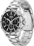 Hugo Boss Troper Chronograph Blue Dial Silver Steel Strap Watch For Men - 1514057 Authentic Buy Shop Now